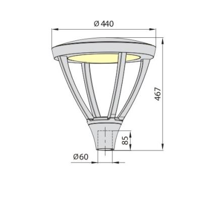 LED vonkajšie svietidlo PARK PLUS LED/60W/230V 4000K
