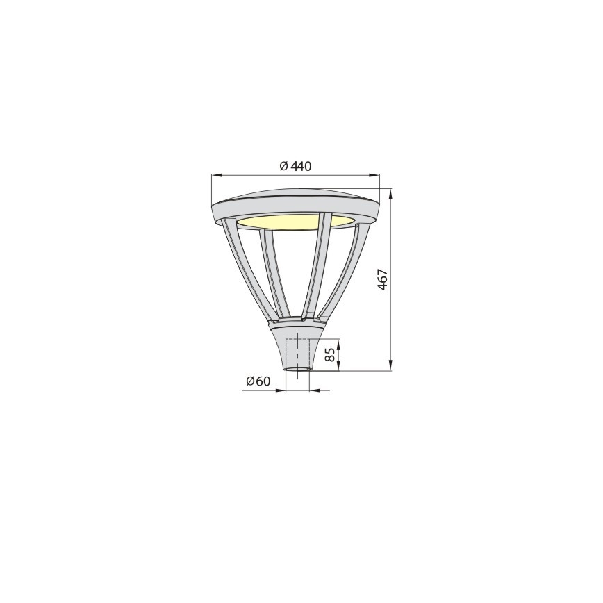LED vonkajšie svietidlo PARK PLUS LED/60W/230V 4000K