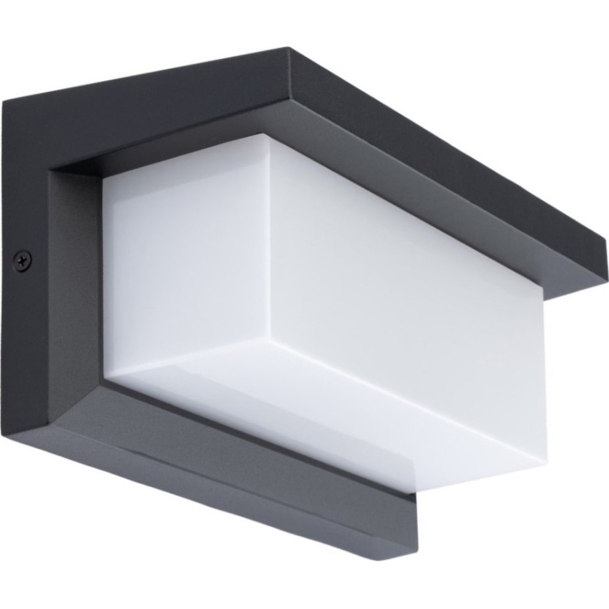 LED Vonkajšie nástenné svietidlo so senzorom soumraku NEELY 1xE27/9W/230V IP54 antracit