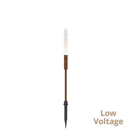 LED Vonkajšie svietidlo STICK LED/1,5W/24V IP65 hnedá