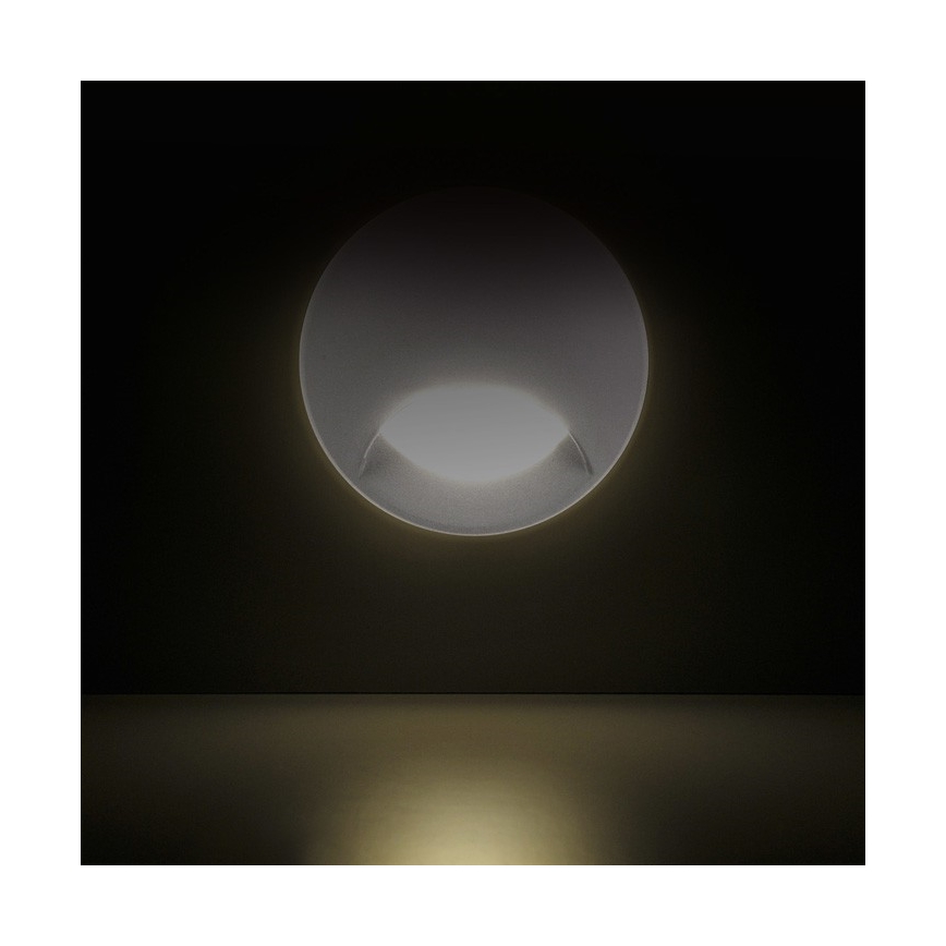 LED Vonkajšie zápustné schodiskové svietidlo Q1 LED/3W/230V IP44