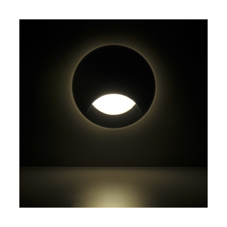 LED Vonkajšie zápustné schodiskové svietidlo Q1 LED/3W/230V IP44