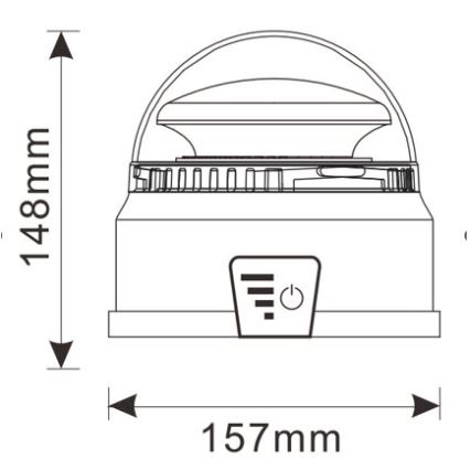 LED Výstražný maják LED/12-24V IP65 + diaľkové ovládanie