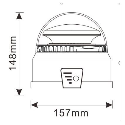 LED Výstražný maják LED/12-24V IP65