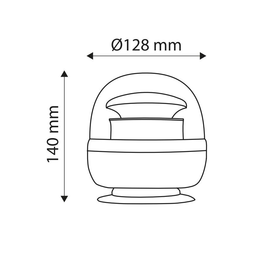 LED Výstražný maják na magnet LIGHT LED SMD 2835/12-24V