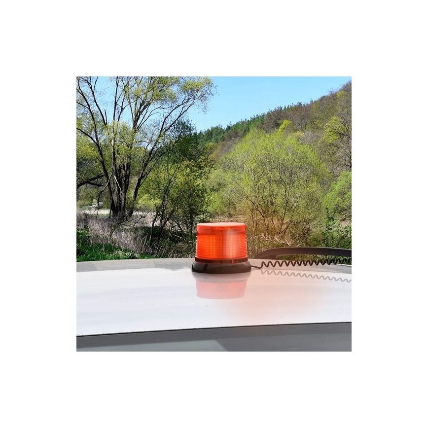 LED výstražný maják s magnetom LED/20W/12-24V oranžový