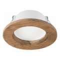 LED Zapustené stropné svietidlo WOODY SPOT LED/5,5W/230V 4000K orech ? 10 cm