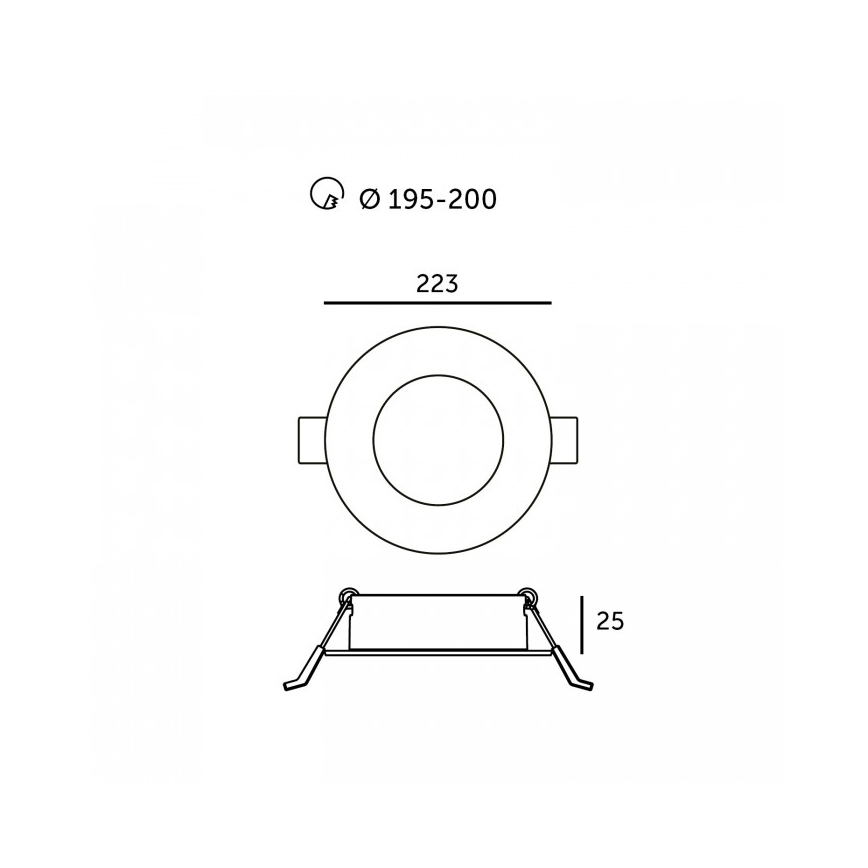 LED zapustené svietidlo SIGARO LED/24W/230V 3000/4000/6500K priemer 22 cm biela