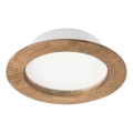 LED Zapustené svietidlo WOODY SPOT LED/12,5W/230V 3000K orech ? 16 cm