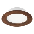 LED Zapustené svietidlo WOODY SPOT LED/12,5W/230V 4000K čerešňa ? 16 cm