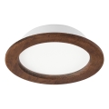 LED Zapustené svietidlo WOODY SPOT LED/16,5W/230V 4000K čerešňa ? 18,5 cm