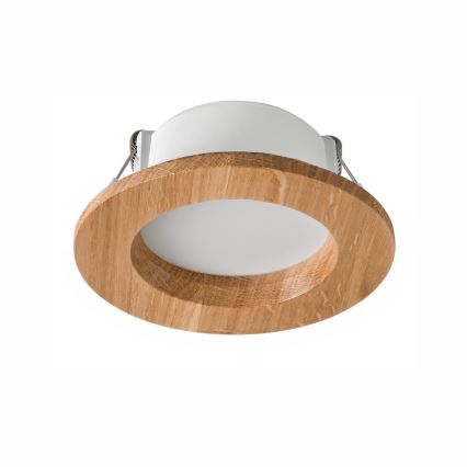 LED Zapustené svietidlo WOODY SPOT LED/5,5W/230V 4000K dub ? 10 cm