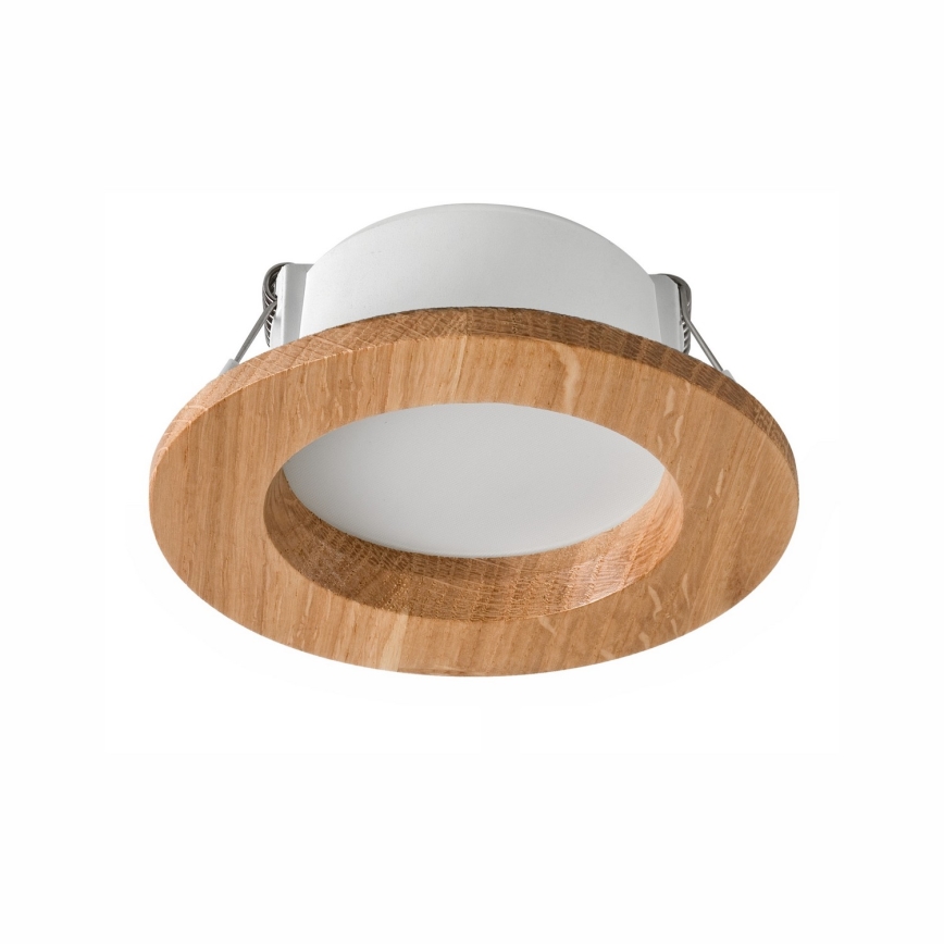 LED Zapustené svietidlo WOODY SPOT LED/5,5W/230V 4000K dub ? 10 cm