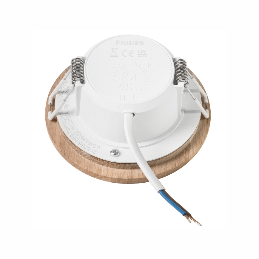 LED Zapustené svietidlo WOODY SPOT LED/5,5W/230V 4000K dub ? 10 cm