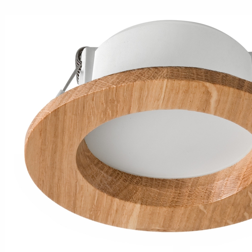 LED Zapustené svietidlo WOODY SPOT LED/5,5W/230V 4000K dub ? 10 cm