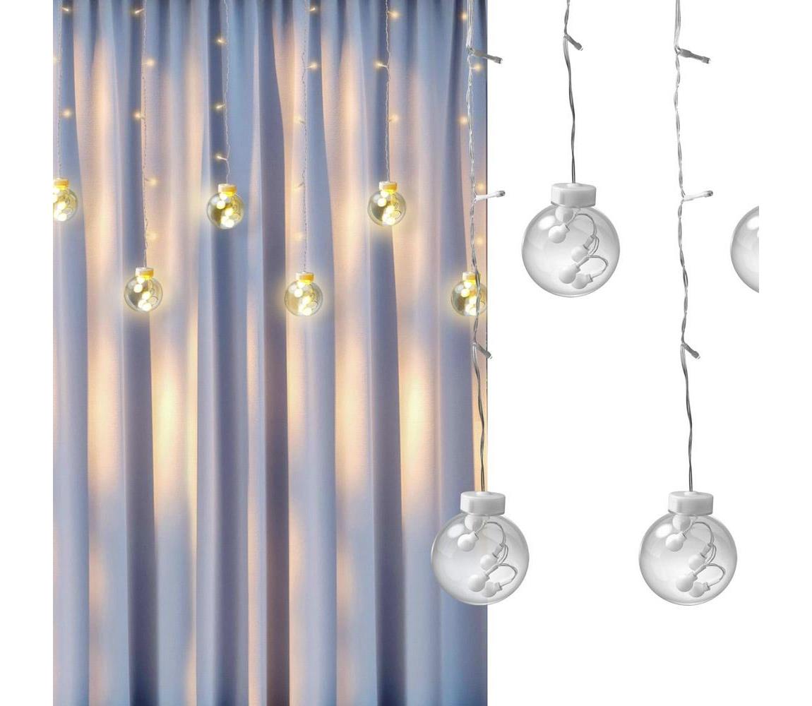 LED  záves WISH BALLS 108xLED/8 funkcií 4,5 m teplá biela 325143