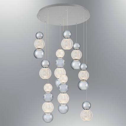 LED Závesná lampa CREMONA LED/51W/230V 3000K matný chróm