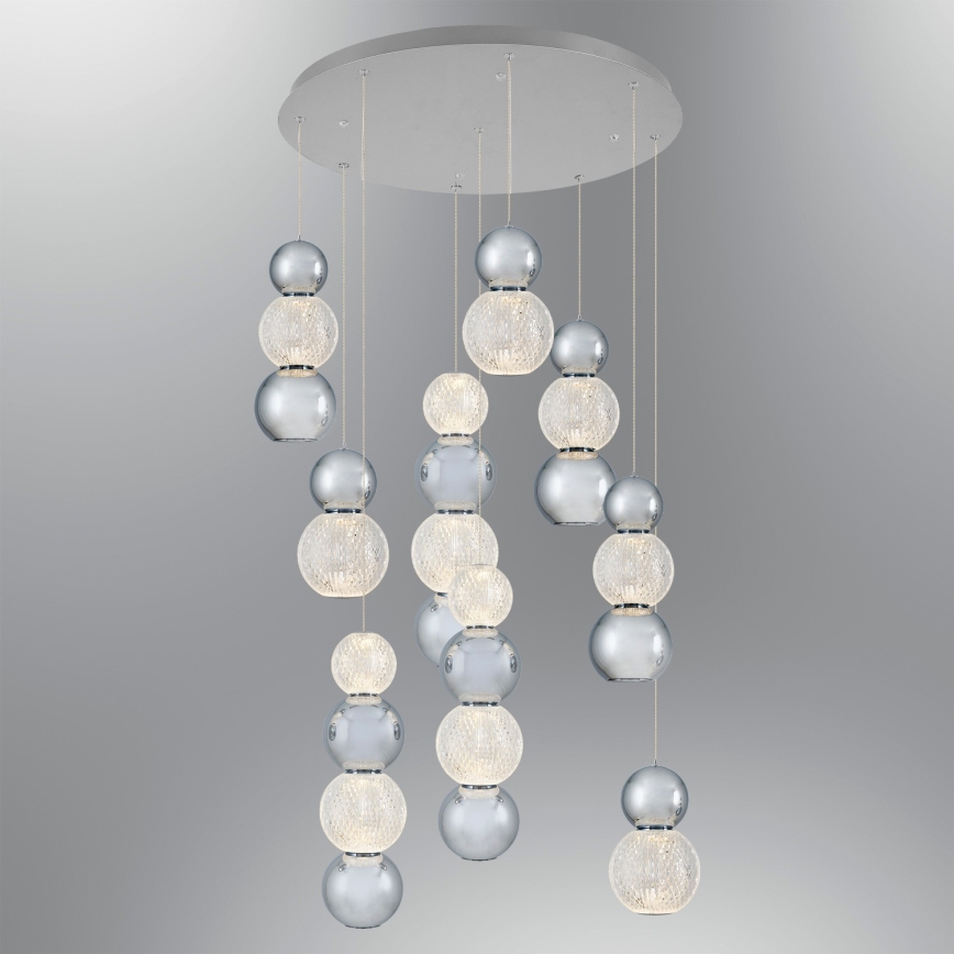 LED Závesná lampa CREMONA LED/51W/230V 3000K matný chróm
