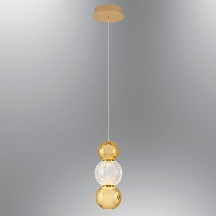 LED Závesná lampa CREMONA LED/5W/230V 3000K zlatá