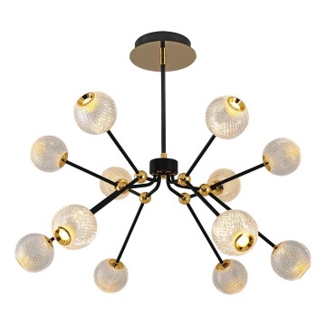 LED Závesná lampa GELA 12xLED/5W/230V 3000K čierna/zlatá