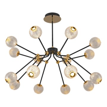 LED Závesná lampa GELA 16xLED/5W/230V 3000K čierna/zlatá