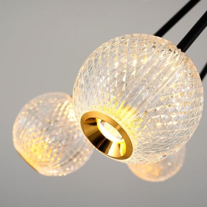 LED Závesná lampa GELA 16xLED/5W/230V 3000K čierna/zlatá
