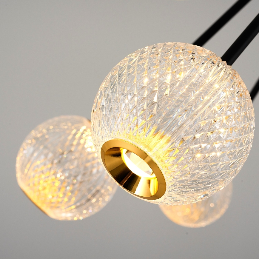 LED Závesná lampa GELA 16xLED/5W/230V 3000K čierna/zlatá