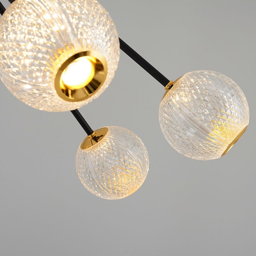 LED Závesná lampa GELA 16xLED/5W/230V 3000K čierna/zlatá