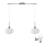 LED Závěsná lampa HARMA 2xE27/60W/230V matný chrom/bílá