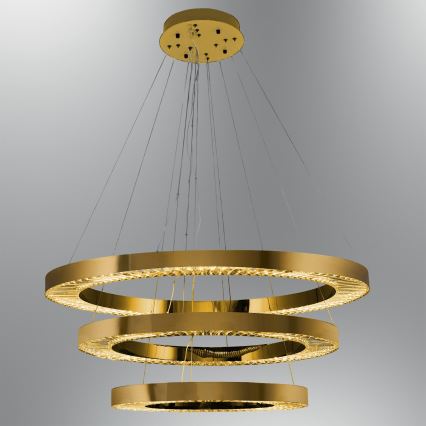 LED Závesná Lampa JESI LED/99W/230V 3000K Ø 100 cm Bronzová