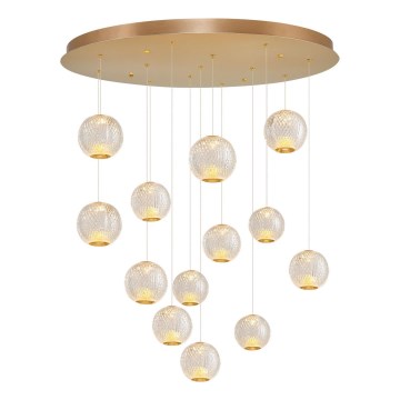 LED Závesné svietidlo CREMONA 13xLED/5W/230V 3000K zlaté