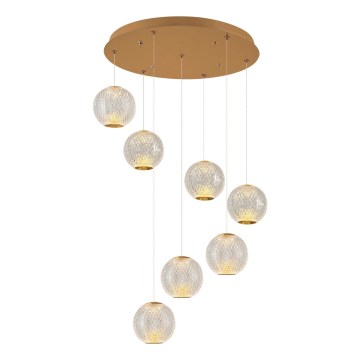 LED Závesné svietidlo CREMONA 7xLED/5W/230V 3000K zlatá