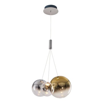 LED závesné svietidlo ENNA 3xG9/5W/230V 3000K dym/zlato