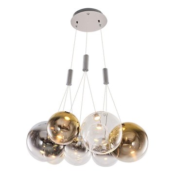 LED Závesné svietidlo ENNA 9xG9/5W/230V 3000K dymové/zlaté