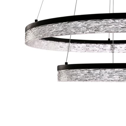 LED Závesné svietidlo FROZI LED/38W/230V priemer 60 cm čierna