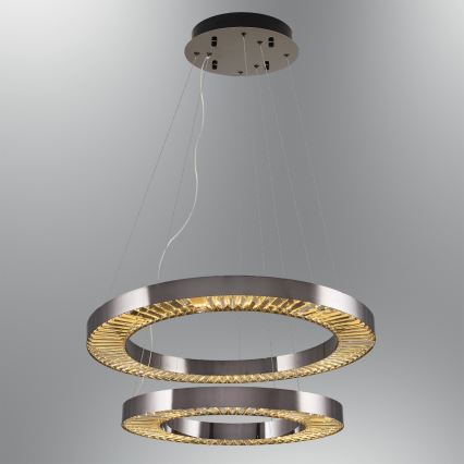 LED Závesné svietidlo JESI LED/140W/230V 3000K 100 cm strieborné