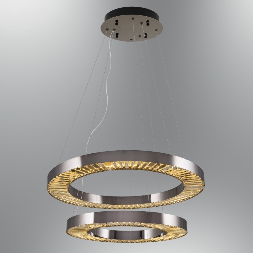 LED Závesné svietidlo JESI LED/140W/230V 3000K 100 cm strieborné