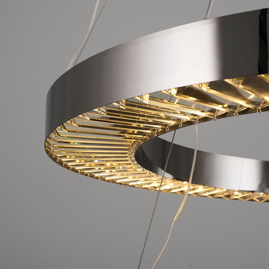 LED Závesné svietidlo JESI LED/140W/230V 3000K 100 cm strieborné