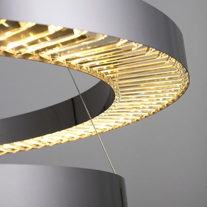 LED Závesné svietidlo JESI LED/140W/230V 3000K 100 cm strieborné