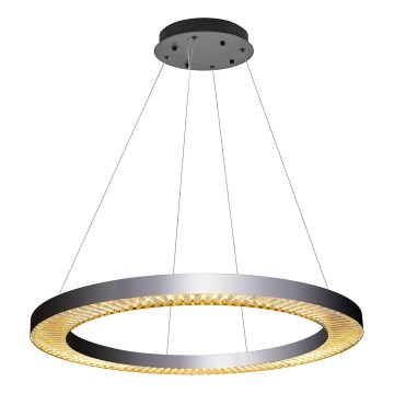 LED Závesné svietidlo JESI LED/90W/230V 3000K pr. 100 cm strieborné