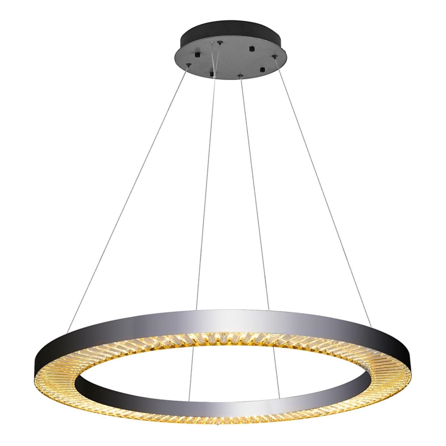 LED Závesné svietidlo JESI LED/90W/230V 3000K pr. 100 cm strieborné