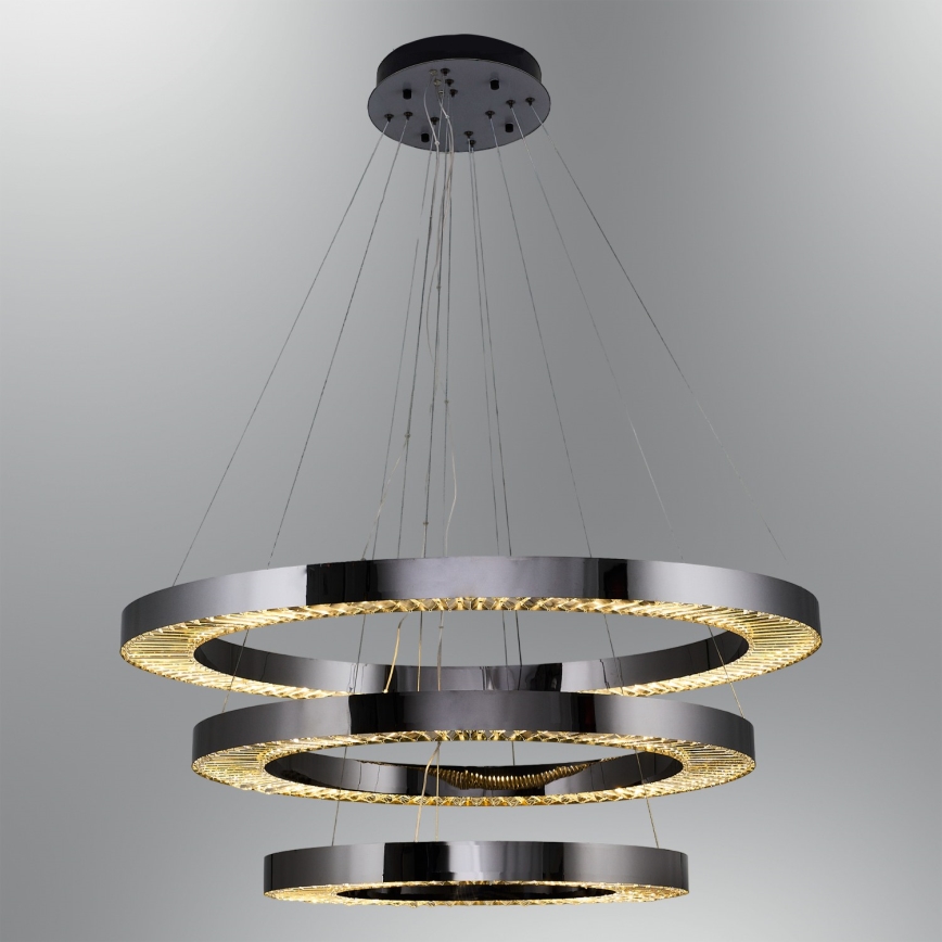 LED Závesné svietidlo JESI LED/99W/230V 3000K priemer 100 cm strieborné