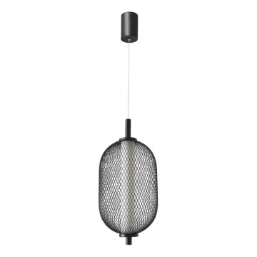 LED závesné svietidlo na lanku PUMA LED/10W/230V pr. 15 cm čierne