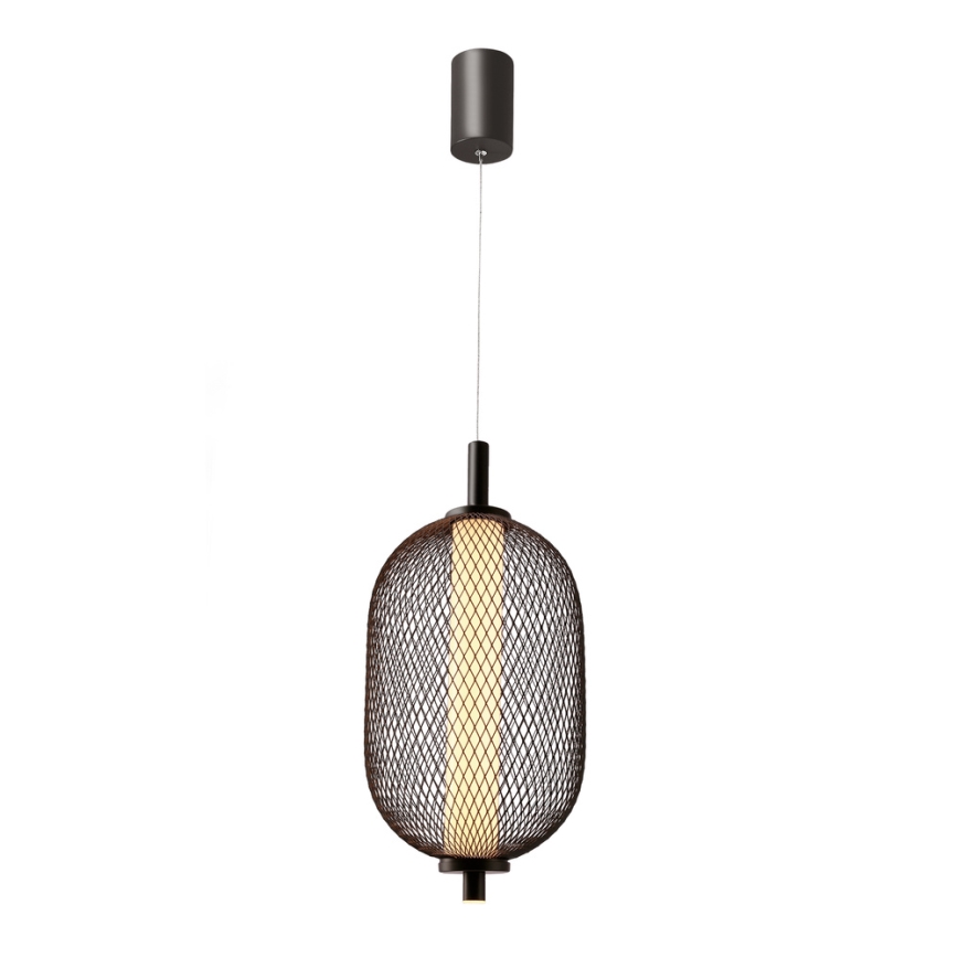 LED závesné svietidlo na lanku PUMA LED/10W/230V pr. 15 cm čierne
