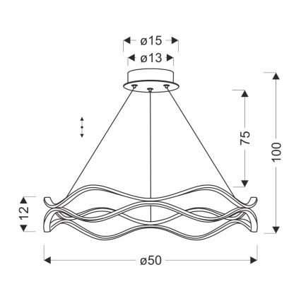 LED Závesné svietidlo VAVE LED/28W/230V rose gold