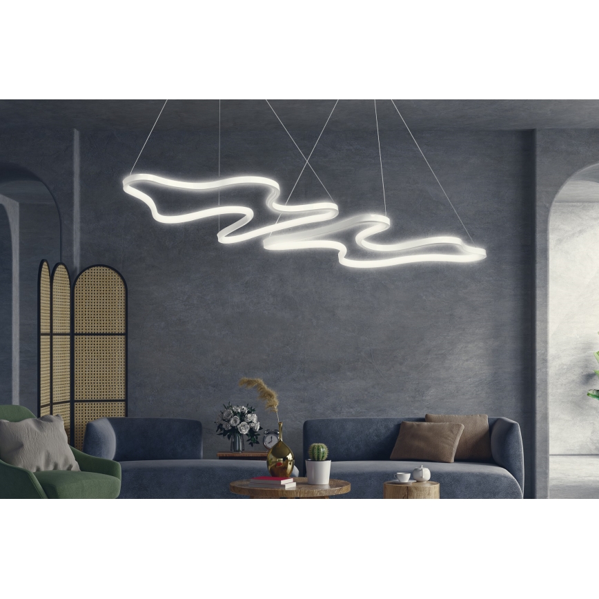 LED závesný luster DUPLE ARTISAN LED/80W/230V 6500K biely