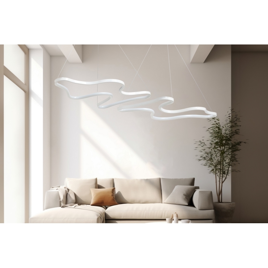 LED závesný luster DUPLE ARTISAN LED/80W/230V 6500K biely