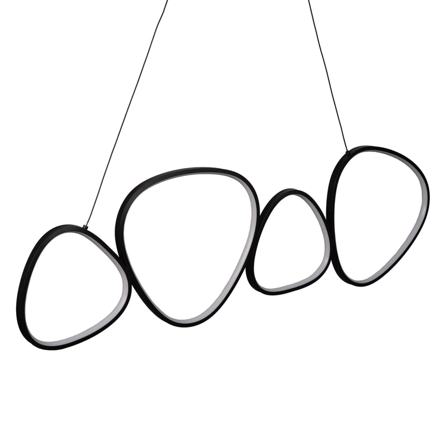 LED závesný luster na lane PETRA LED/48W/230V 4000K čierny