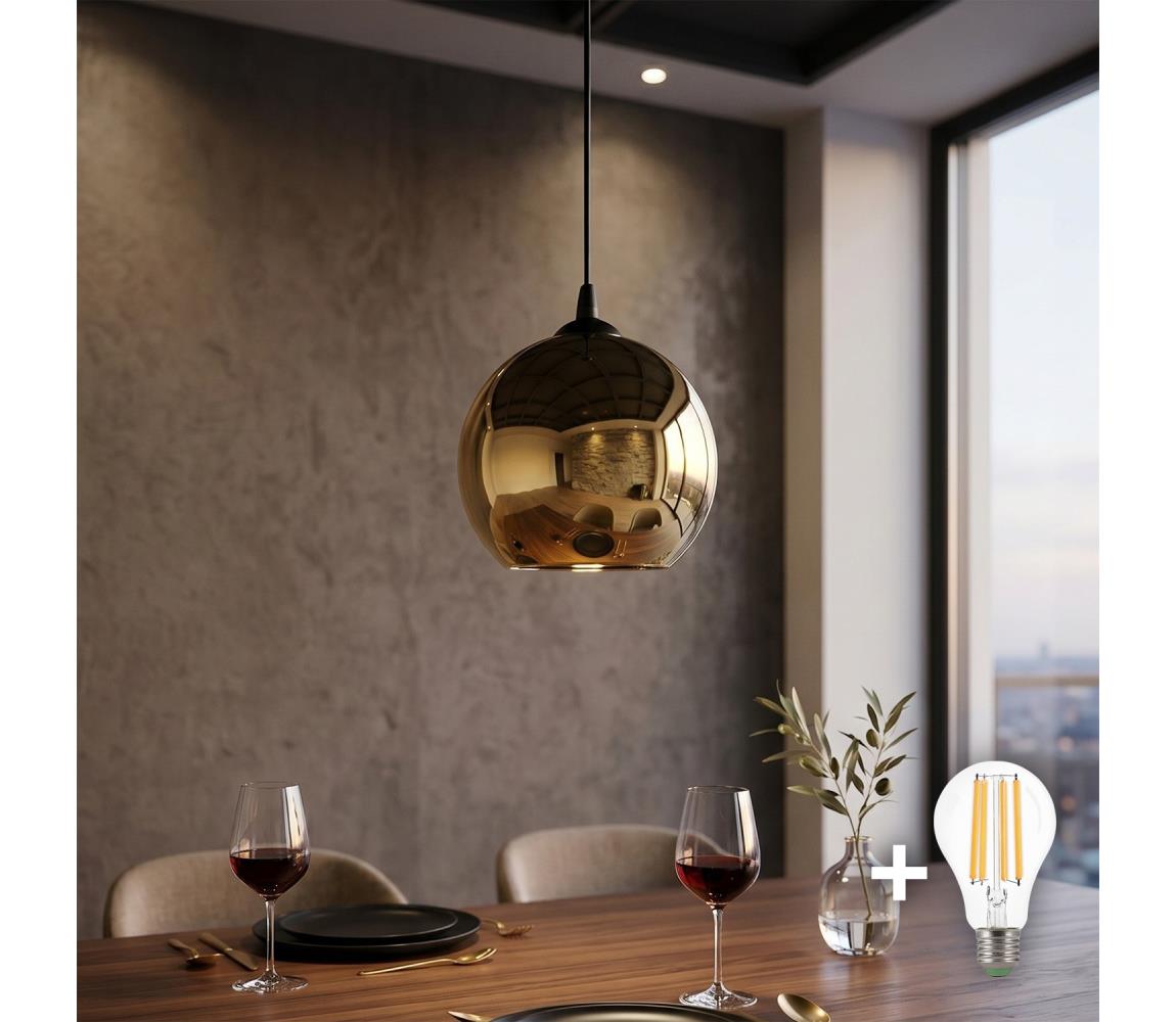 LED závesný luster na lanku CUBUS 1xE27/15W/230V 5742