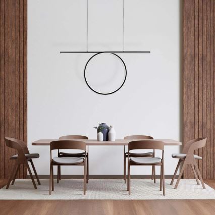 LED závesný luster na lanku ODETTA LED/42W/230V 4000K čierna